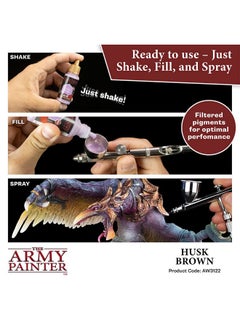 The Army Painter The Army Painter Warpaints Air - Non-Toxic Water Based Airbrush paint - acrylic paint and primer for Tabletop Roleplaying, Boardgames, and Wargames Miniature Model Painting (Husk Brown)  - Image 4