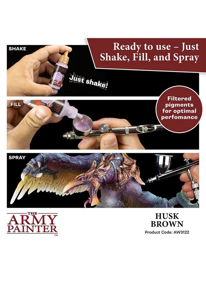 The Army Painter The Army Painter Warpaints Air - Non-Toxic Water Based Airbrush paint - acrylic paint and primer for Tabletop Roleplaying, Boardgames, and Wargames Miniature Model Painting (Husk Brown)  - Image 4
