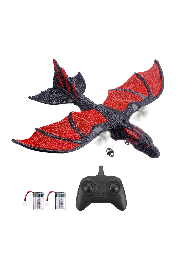 RC Plane, 2 Channel Remote Control Plane, 2.4GHZ RC Airplane for Adult and Kids, Dragon Plane with 2 Batteries, for Family Gatherings, Picnics, Park, for Beginners, Delightful for All - Image 1