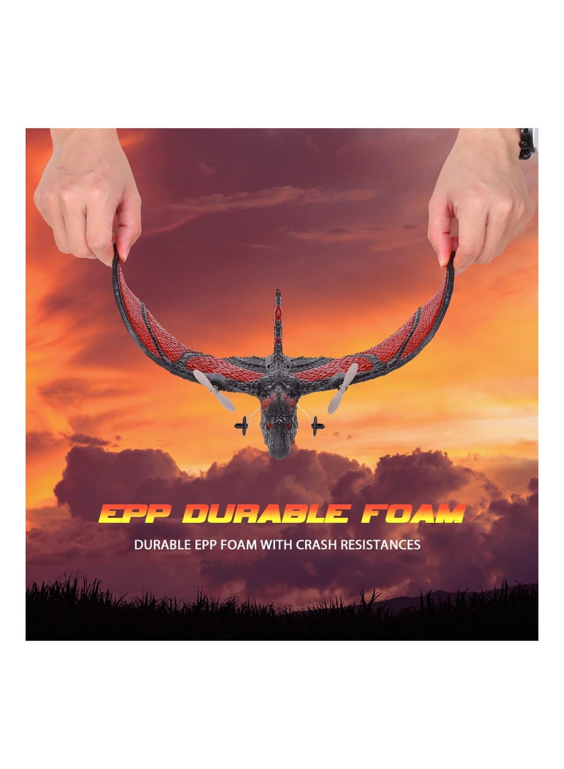 RC Plane, 2 Channel Remote Control Plane, 2.4GHZ RC Airplane for Adult and Kids, Dragon Plane with 2 Batteries, for Family Gatherings, Picnics, Park, for Beginners, Delightful for All - Image 5