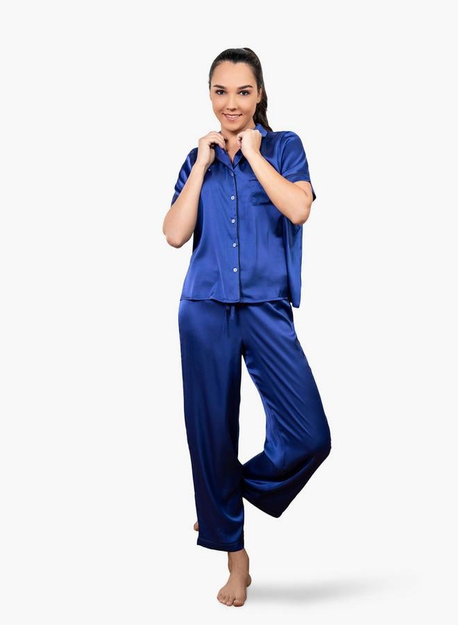 Aadaraya Collared Shirt and Pyjama Set - Image 1