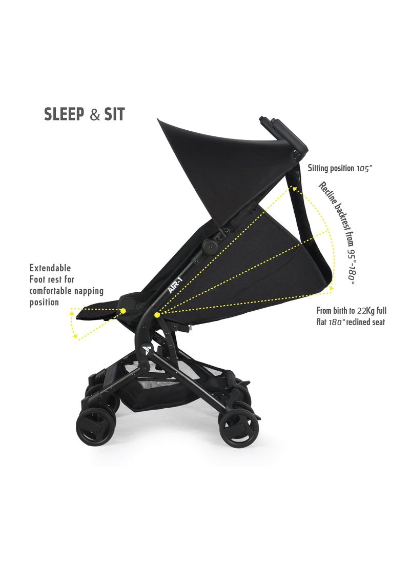 TEKNUM - Air - 1 Travel Stroller With Carry Backpack - Black - Image 1