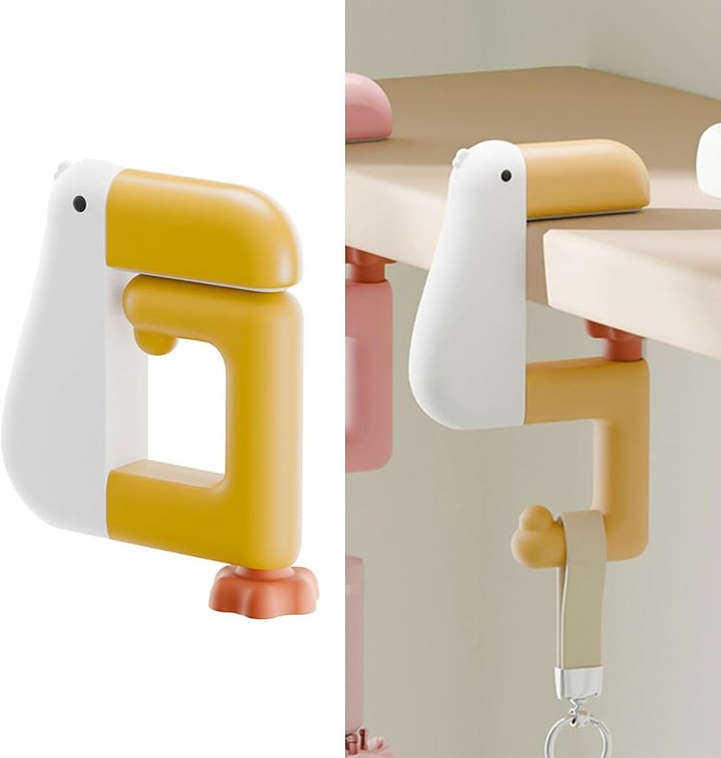 Pink Duck Shaped Wall Hooks Pack of 2 Portable Handbag Holder Organizer - Image 3