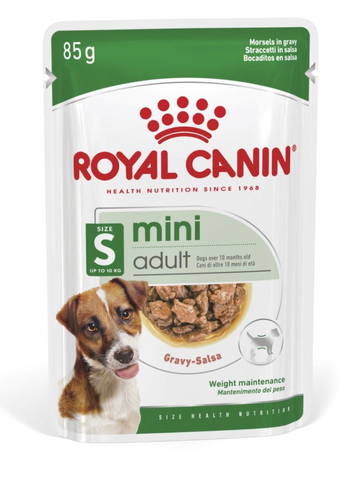 ROYAL CANIN Size Health Nutrition Mini Adult (WET FOOD - Pouches) 12 x 85g - Image 1