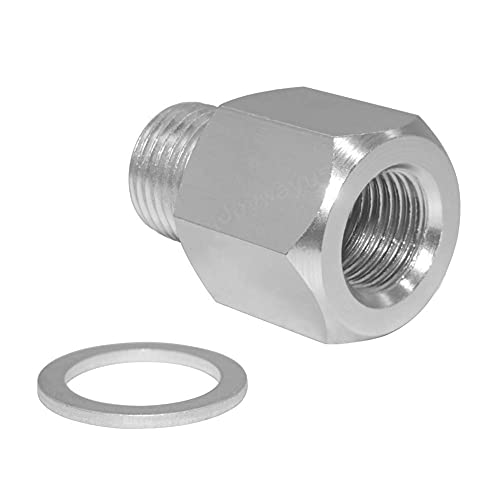 Joywayus Aluminum Oil Pressure Sensor Adapter Swap Male M16x1.5 to Female 1/4" NPT Thread Pipe Fittings - Image 3