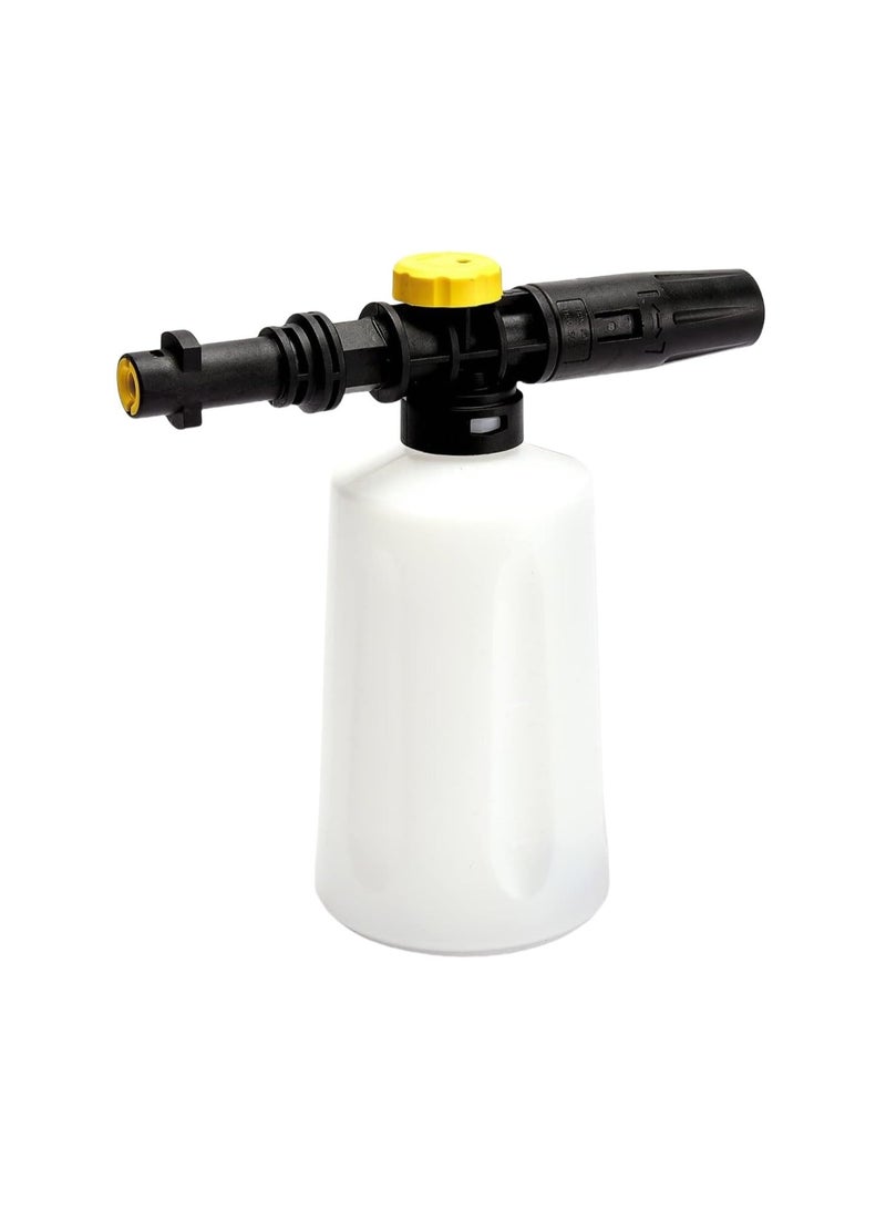 شابية مجموعة غسالة رغوة الثلج 750 مل من مدفع الرغوة لغسالة Karcher K2 K3 K4 K5 K6 K7 K Series، مولد الصابون، غسالة الضغط العالي، غسيل رغوة السيارة، فوهة الرش القابلة للتعديل (أبيض) - Image 1