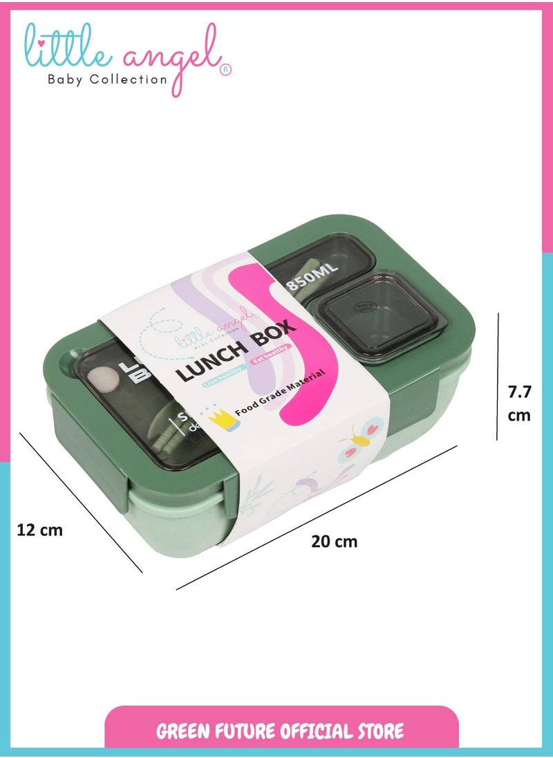 Kids Bento Lunch Box 850ml – Leak-Proof, Insulated, Eco-Friendly, with Compartments and Utensils – Ideal for School & Travel - pzsku/Z8E4ED2BB4549C83ECE15Z/45/_/1734601536/836433e3-18ec-4c95-889f-60b42e795a82