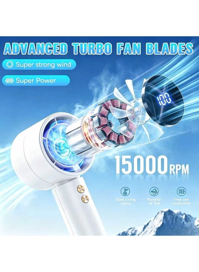 اوراکس مروحة محمولة في الجيب الصغير ، 100 سرعة ، مروحة متعددة الوظائف الصامتة ، شاشة LED الرقمية ، قابلة للشحن USB ، عمر بطارية طويل ، خفيفة الوزن للسفر ، التخييم ، في الهواء الطلق ، المنزل والمكتب - Image 2