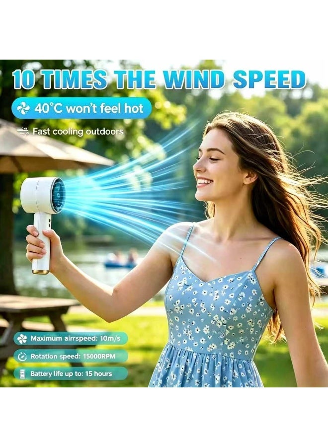 اوراکس مروحة محمولة في الجيب الصغير ، 100 سرعة ، مروحة متعددة الوظائف الصامتة ، شاشة LED الرقمية ، قابلة للشحن USB ، عمر بطارية طويل ، خفيفة الوزن للسفر ، التخييم ، في الهواء الطلق ، المنزل والمكتب - Image 3