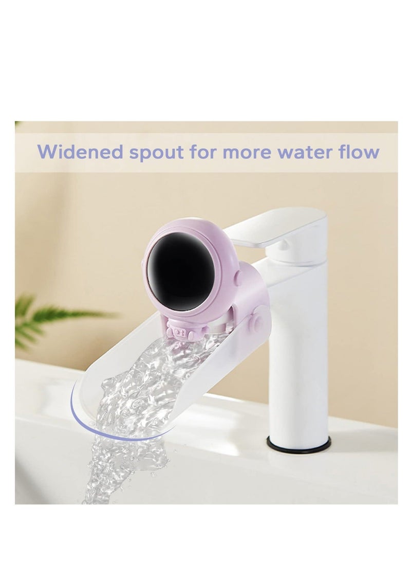 كابتن تيك Toddlers Faucet Extender, For Toddlers Sink Extender, For Kids Universal Sink Spout Extender, For Kids Detachable Sink Handle Extender For Bathroom, Kitchen, Bathtub Sink 2-Piece Pink/White - Image 4