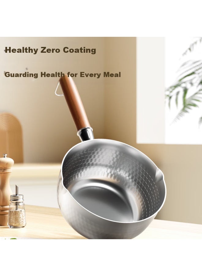 Kobach Snowflake Pot, 316l Stainless Steel Milk Pot, Three-layer Steel Thickened Baby Food Pot, Noodle Pot With Steamer, Compatible With Stove, 20cm - Image 5