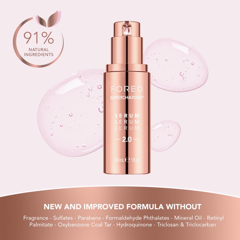 FOREO SUPERCHARGED Serum 2.0 â€“ Conductive Skincare Gel â€“ Hyaluronic Acid & Squalane â€“ Vegan â€“ Clean Formula â€“ 1 fl.oz - Image 5