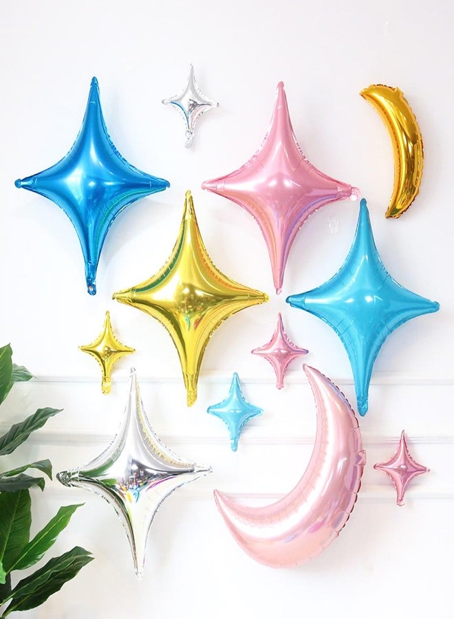 Juzfun Foil Balloons for Birthday Decoration Blue Star Pack of 10 pcs Wedding Anniversary Party Celebration Backdrop Small Size : 10 Inch - Image 4