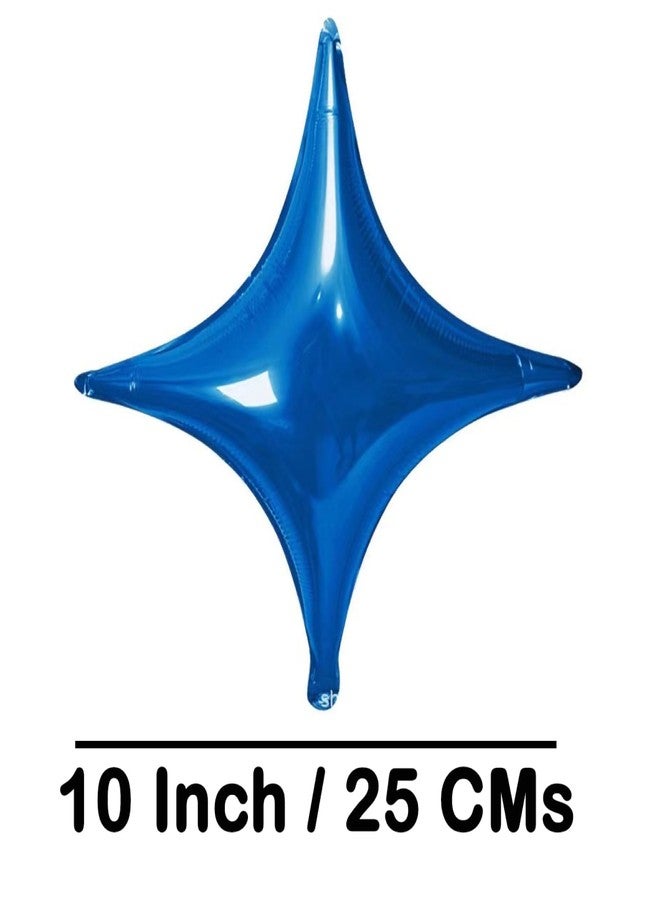 Juzfun Foil Balloons for Birthday Decoration Blue Star Pack of 10 pcs Wedding Anniversary Party Celebration Backdrop Small Size : 10 Inch - Image 2