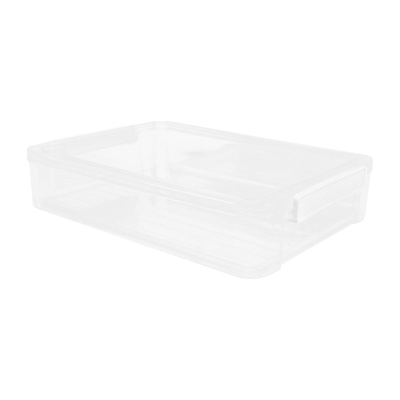 A4 Plastic File Box High Profile Document Organizer For Office Papers And Travel - Image 2