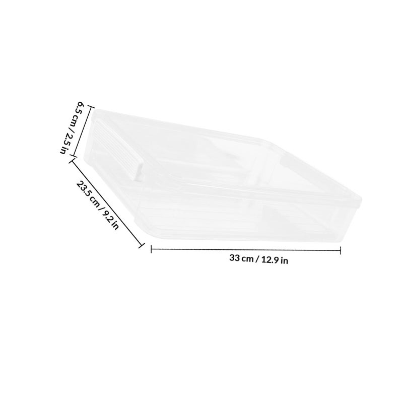 A4 Plastic File Box High Profile Document Organizer For Office Papers And Travel - Image 3