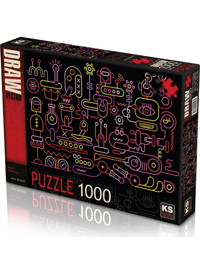 KS Games 1000 Piece Robot Workshop Puzzle  - Image 1