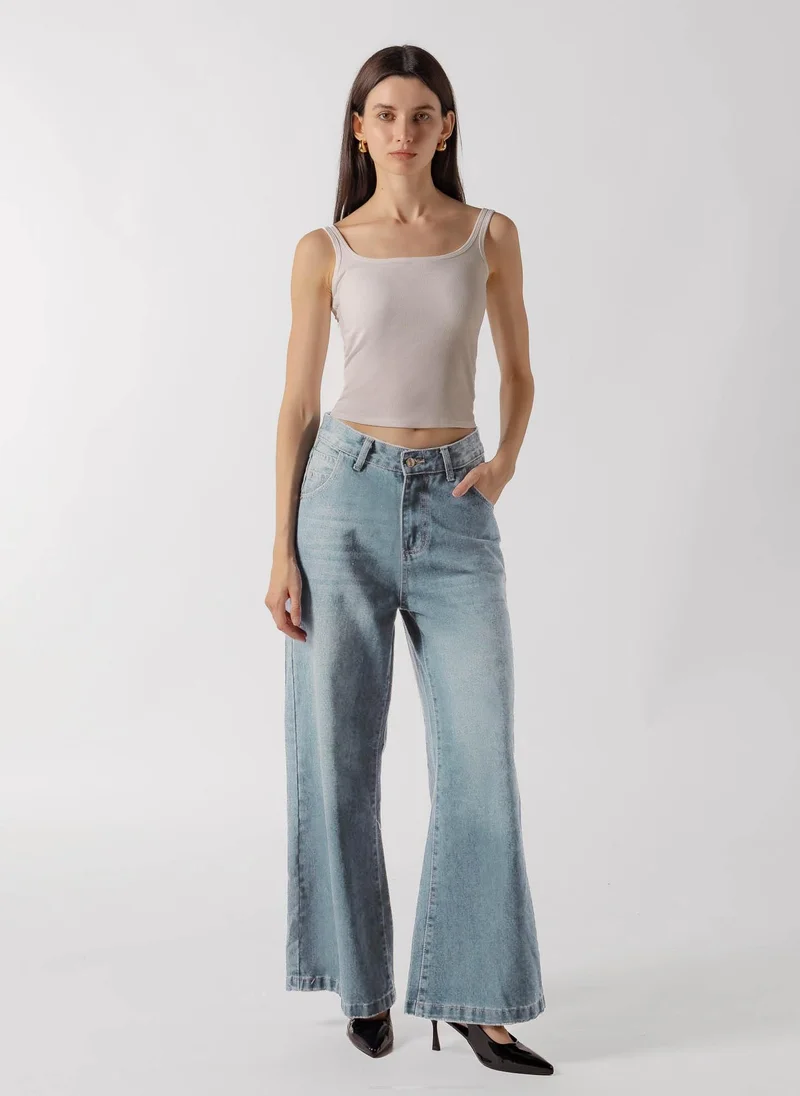 LADIES JEANS WIDE LEG
