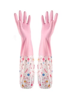 Generic Silicone Cleaning Gloves Padded Inside Long multi colour 