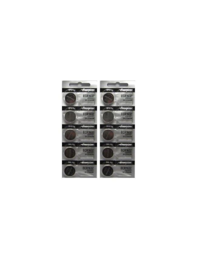 Energizer CR1632 3 Volt Lithium Coin Battery 10 Pack (2 packs of 5) - Image 1