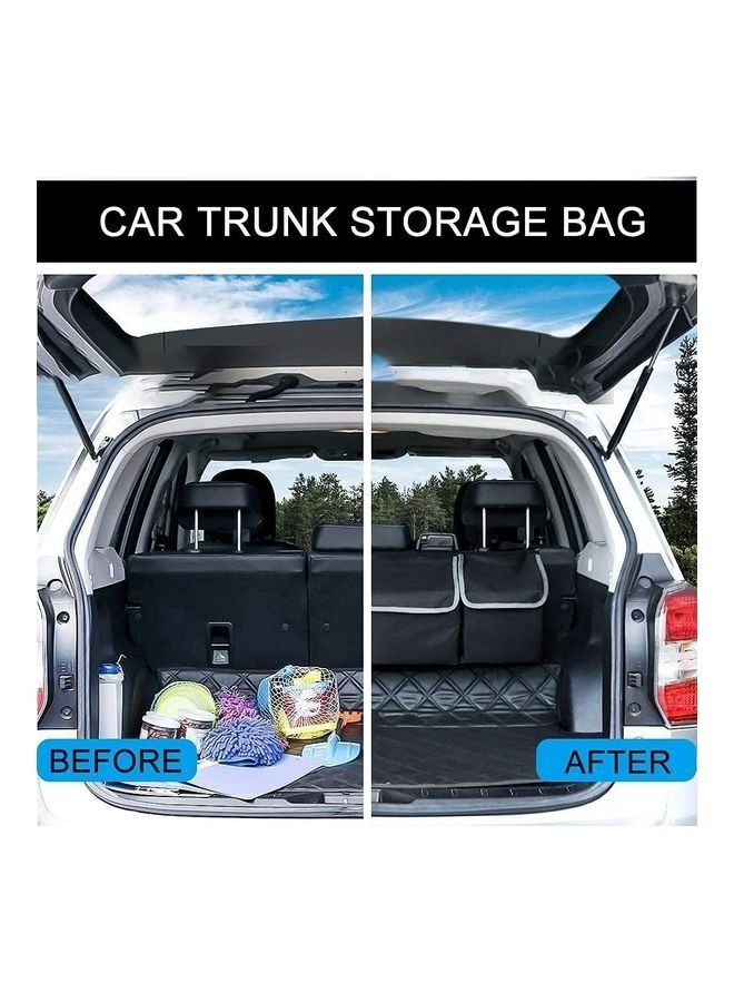 Sharpdo Foldable Trunk Car Organiser Backseat Hanging Storage Bag, Waterproof, With 4 Pockets, for SUV, Truck, MPV  - Image 4
