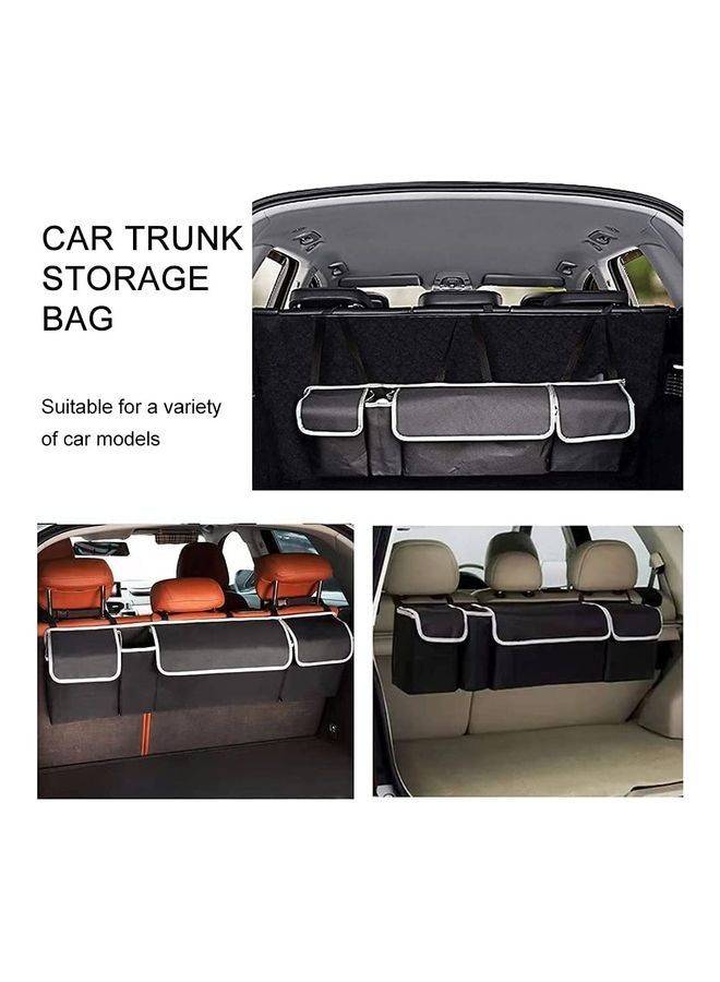Sharpdo Foldable Trunk Car Organiser Backseat Hanging Storage Bag, Waterproof, With 4 Pockets, for SUV, Truck, MPV  - Image 3
