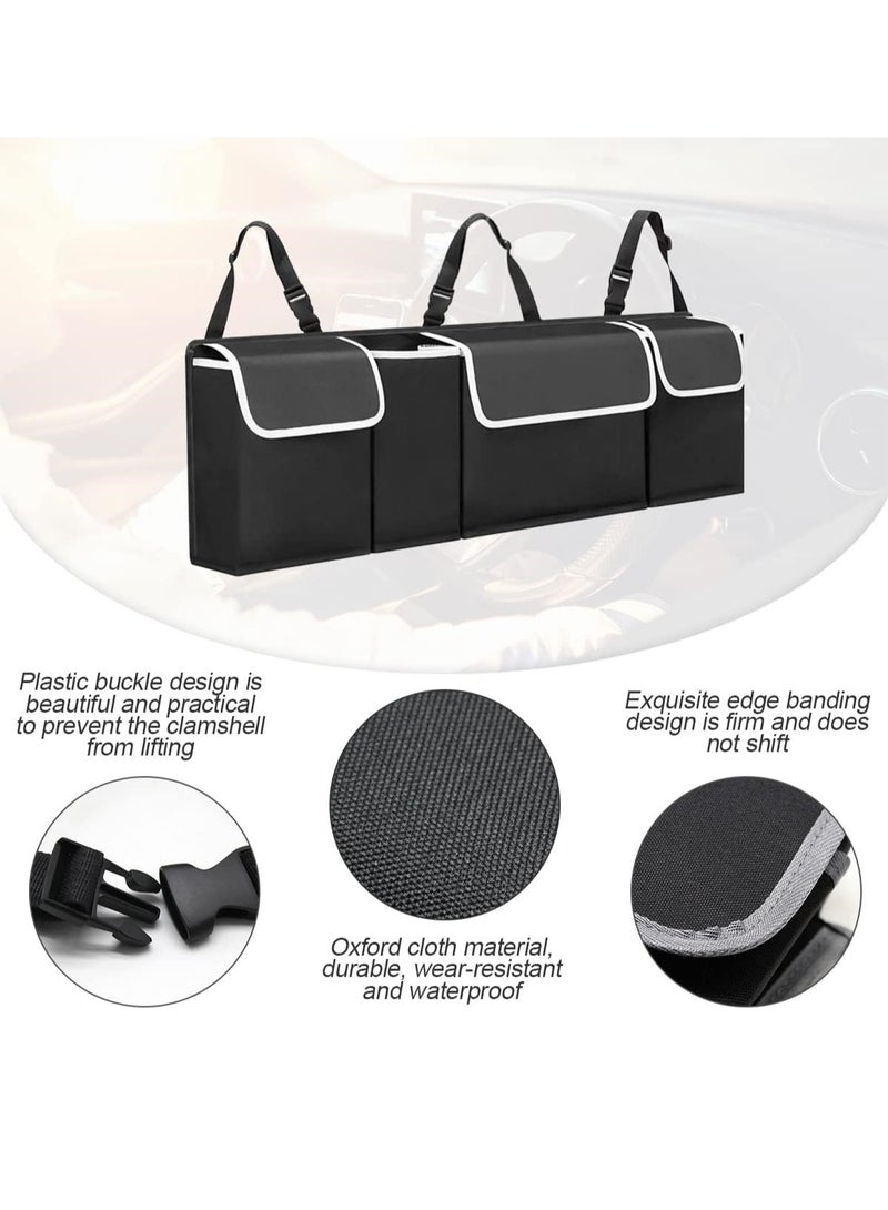 Sharpdo Foldable Trunk Car Organiser Backseat Hanging Storage Bag, Waterproof, With 4 Pockets, for SUV, Truck, MPV  - Image 5