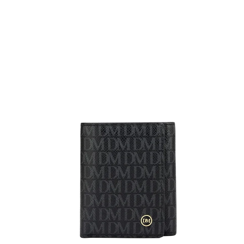 Da Milano Black Bifold Leather Mens Wallet