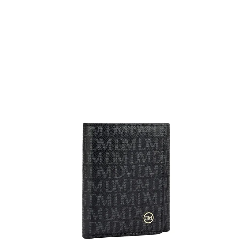 Da Milano black Black Bifold Leather Mens Wallet for Men | Best Price UAE
