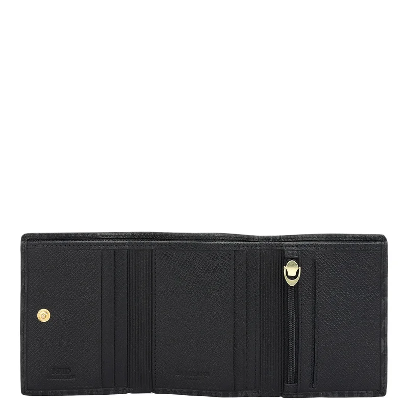 Da Milano Black Bifold Leather Mens Wallet