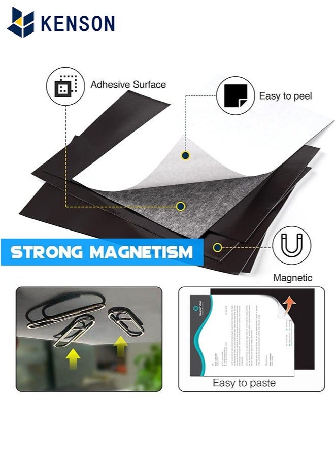 KENSON Adhesive Magnetic Sheets, 6" x 4", Magnetic Sheets with Adhesive Backing, Picture Magnets, Flexible Magnetic Sheet, Cuttable Magnetic Sheets, Easy Cut DIY Paper Craft Magnet, 10 Pack - Image 3
