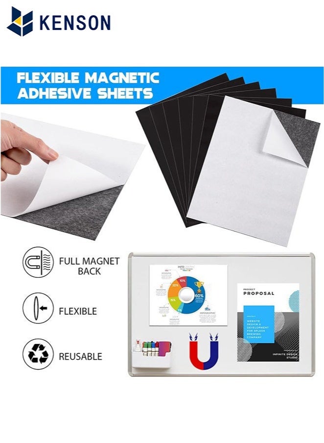 KENSON Adhesive Magnetic Sheets, 6" x 4", Magnetic Sheets with Adhesive Backing, Picture Magnets, Flexible Magnetic Sheet, Cuttable Magnetic Sheets, Easy Cut DIY Paper Craft Magnet, 10 Pack - Image 4