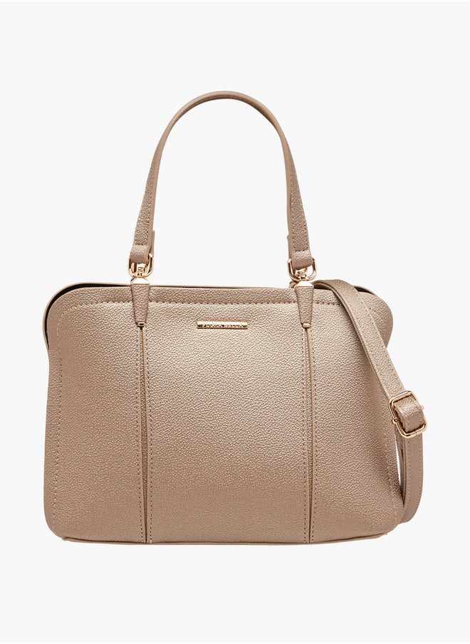 Flora Bella By Shoexpress Textured Tote Bag with Zip Closure and Detachable Strap  - Image 1