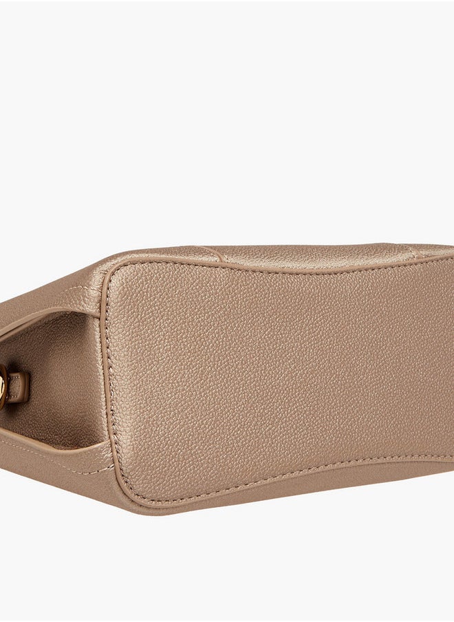 Flora Bella By Shoexpress - Textured Tote Bag with Zip Closure and Detachable Strap - Image 1
