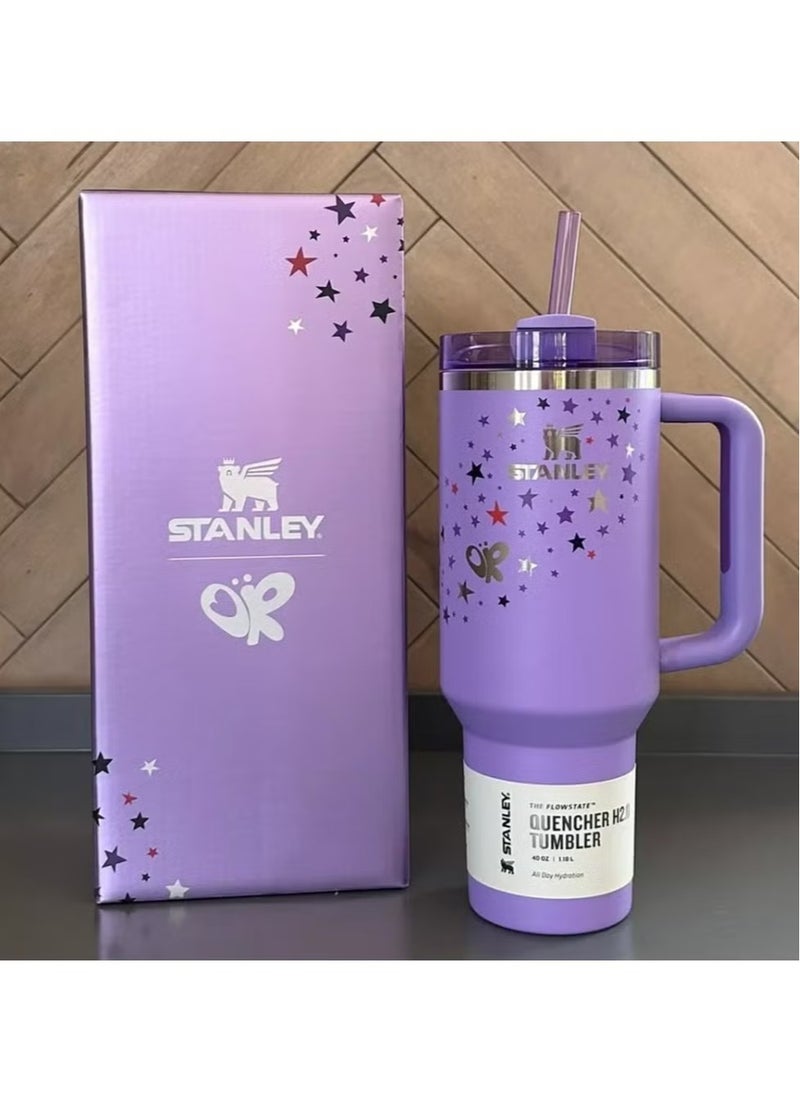 Stanley - 40oz Quencher H2.0 Flowstate Tumbler – Olivia-Inspired Limited Edition Hydration Cup, Premium Stainless Steel Vacuum Insulated Travel Mug with Handle, Leak-Proof Lid & Reusable Straw – Keeps Drinks Hot or Cold for Hours – Stylish Gift for Fans & Fitness Enthusiasts - Image 1