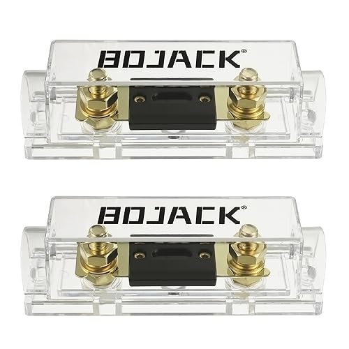 BOJACK 0/2/4 Gauge ANL Fuse Holder and 100 Amp ANL Fuses for 0 2 4 8 Gauge AWG Fuse Block, Fuse Box, Automotive Fuse Holder 100A (Pack of 2) - Image 1