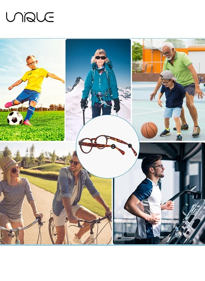 10 Pairs Star Shape Silicone Glasses Ear Grip, Anti-slip Eyeglasses Ear Cushion Retainer, Eyeglasses Temple Tip Sleeve Retainer (Black)