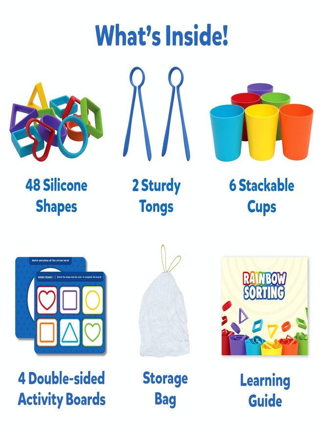 Skillmatics Silicone Rainbow Sorting Game - Learning & Educational Toy, Christmas Fun, Sorting, Counting & Sequencing Skills, Gifts for Toddlers & Preschoolers Ages 3, 4, 5, 6 - Image 4