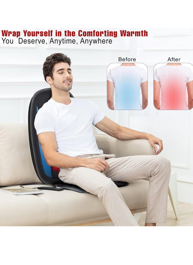 Sky Land Shiatsu Massage Seat Cushion with Heat | Deep Tissue Back & Neck Massager | Kneading, Rolling, Vibration & Adjustable Zones | Home & Office Chair Pad – Ultimate Relaxation EM-5229  - Image 2