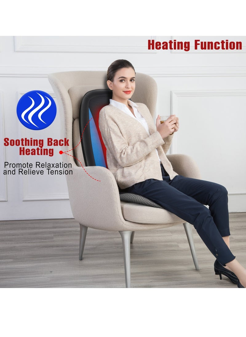 Sky Land Shiatsu Massage Seat Cushion with Heat | Deep Tissue Back & Neck Massager | Kneading, Rolling, Vibration & Adjustable Zones | Home & Office Chair Pad – Ultimate Relaxation EM-5229  - Image 4