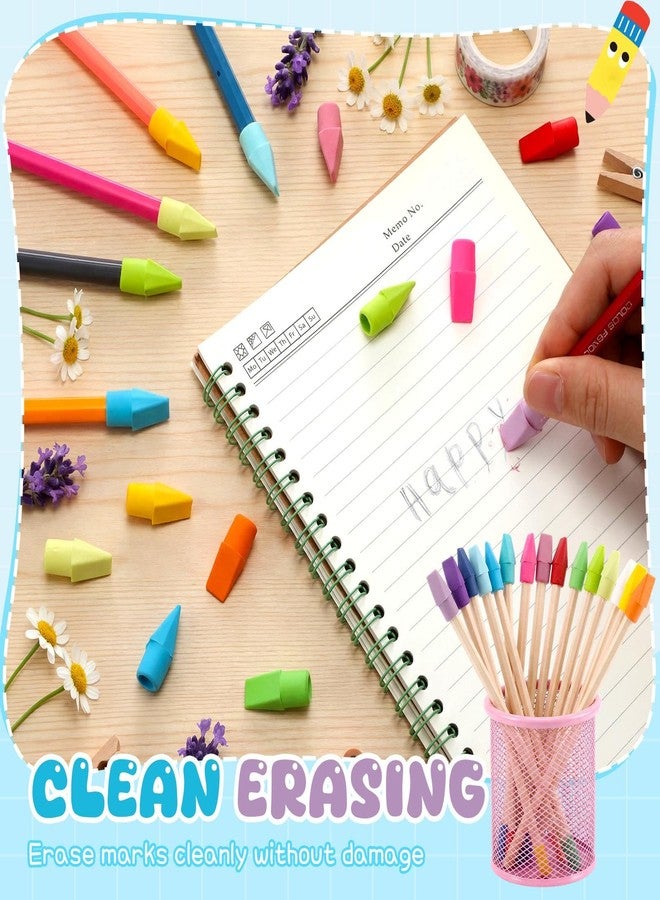 YooNotee 2000 Pcs Pencil Top Erasers Bulk 15 Assorted Colors Pencil Cap Erasers Pencils Eraser Toppers for Writing, Home Office Supplies, Party Favor Bags, Game Prize Giveaways - Image 4