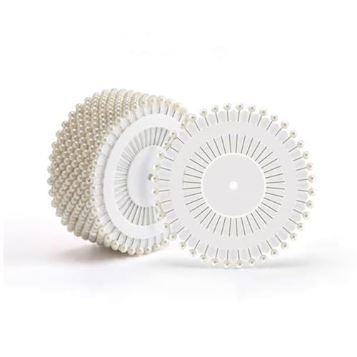 Much Hotter 240 Pieces Multicolor Sewing Pins Straight Quilting Pearl Head Pins for Christmas and Other Crafts Making (White) - Image 1