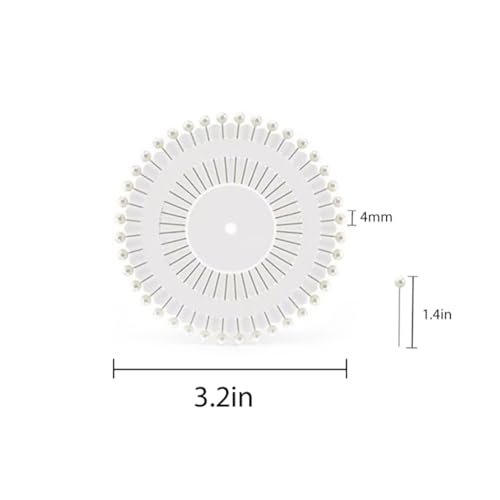 Much Hotter 240 Pieces Multicolor Sewing Pins Straight Quilting Pearl Head Pins for Christmas and Other Crafts Making (White) - Image 2