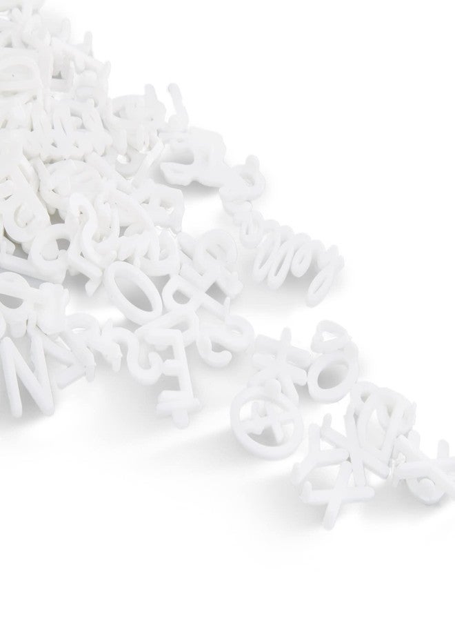 C CRYSTAL LEMON White Precut Letter Board Letters, 394 Pieces, 0.75 Inch Plastic Letters Numbers and Symbols, Fits Standard Felt Letter Boards, Not for Pegboards - Image 1