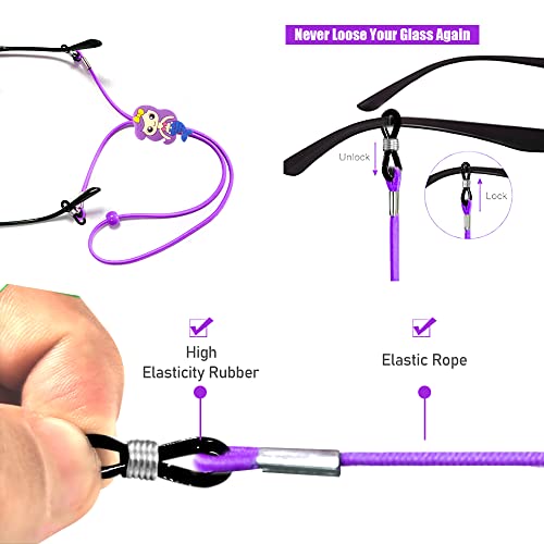 Tazimi 8 Pcs Kids Glasses Strap Mermaid Unicorn Dessert Elastic Anti-slip Eyeglass Straps Multicolor Glasses Retainer Holder Chain for Girls - Image 4