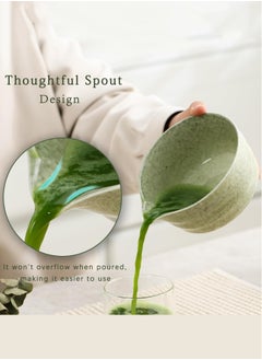 MissTiara 4-piece Japanese Matcha Set with Spout, Ceramic Matcha Bowl+Whisk Holder+Bamboo Whisk+Spoon,for Traditional Tea Ceremony-Coarse Ceramic Perfect Handmade Matcha Kit to Prepare Traditional Matcha Tea, 100% Natural Matcha Gift Kit (Green)  - Image 4