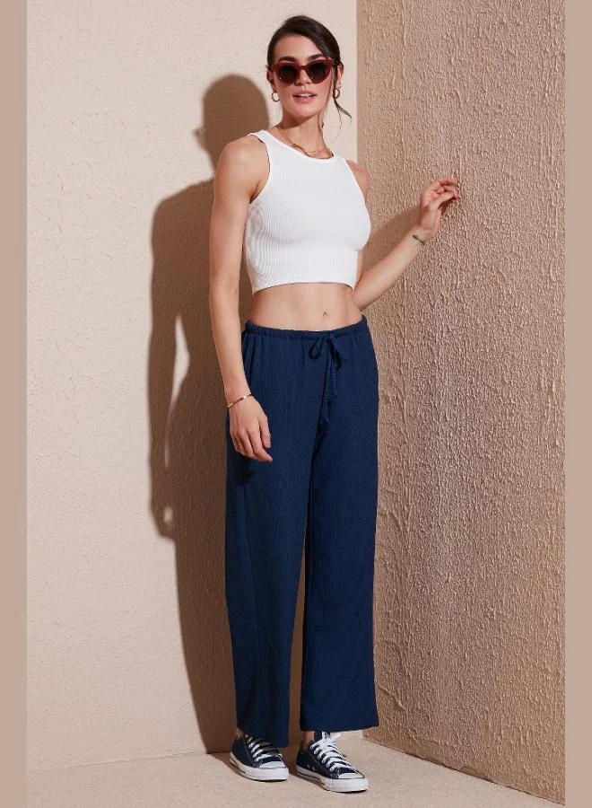 Lela Lela Regular Fit Normal Waist Wide Leg Trousers Women's Pants 5866117