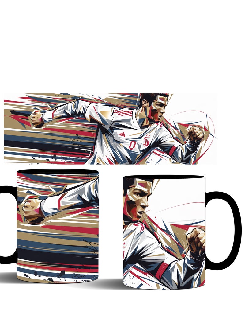 MEC Ronaldo Mug Ceramic Mug for Tea and Coffee with Handle 11Oz - Image 2