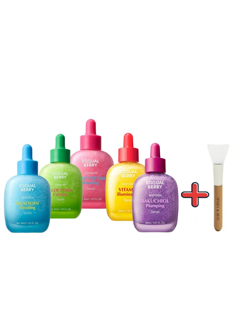 EQQUALBERRY Serum Set with Silicone Brush
