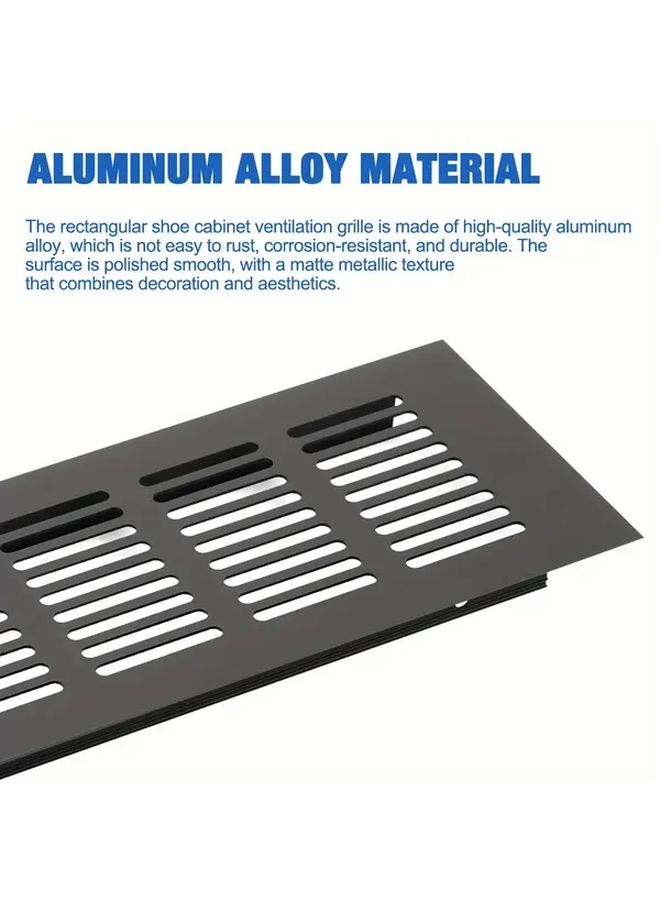 2Pcs Pure White Aluminum Alloy Rectangular Vent Grilles For Cabinet Wardrobe Furniture Ventilation - Image 5